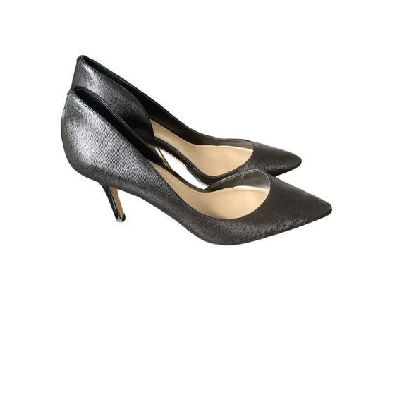 White House Black Market Ella Lizard Embossed D’orsay Pumps / Black/Size 9M - Picture 6 of 15